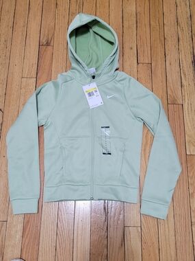 Nike Girls' Mint Green Full-Zip Hooded Jacket